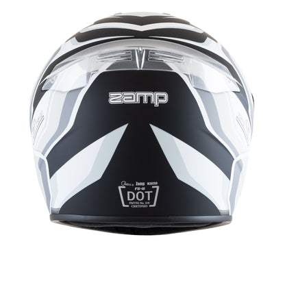 Zamp FS-10 SNELL M2025D / DOT Z19 Series Shield Silver/Black Matte Medium
