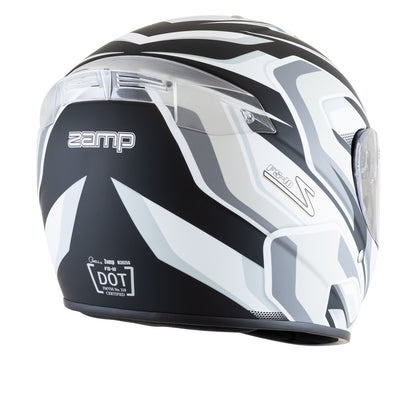 Zamp FS-10 SNELL M2025D / DOT Z19 Series Shield Silver/Black Matte Medium