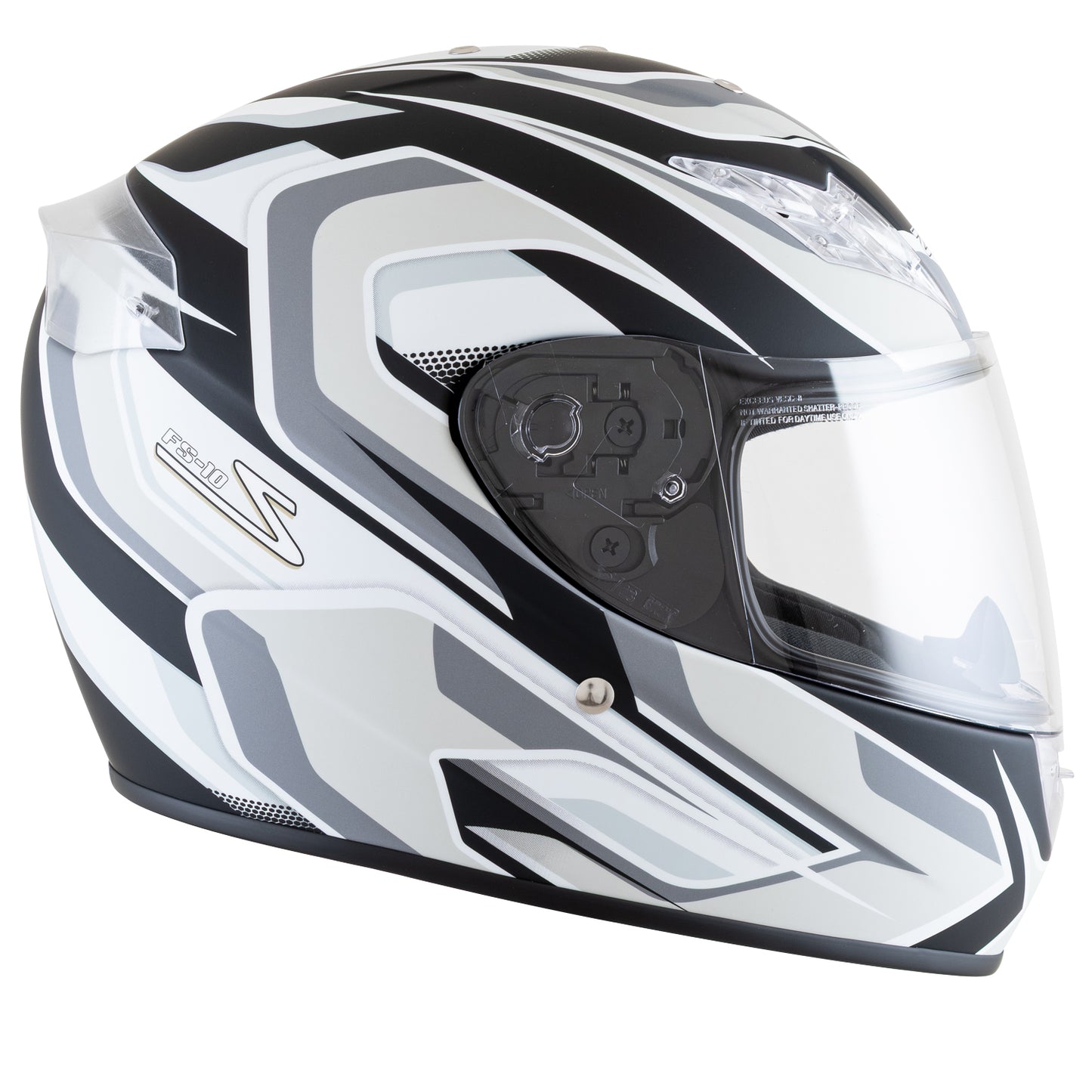Zamp FS-10 SNELL M2025D / DOT Z19 Series Shield Silver/Black Matte Medium