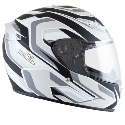 Zamp FS-10 SNELL M2025D / DOT Z19 Series Shield Silver/Black Matte Medium