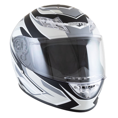 Zamp FS-10 SNELL M2025D / DOT Z19 Series Shield Silver/Black Matte Medium