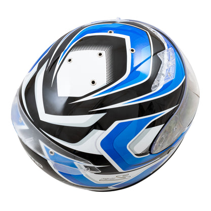 Zamp FS-10 SNELL M2025D / DOT Z19 Series Shield Blue/Silver Graphic XX-Large