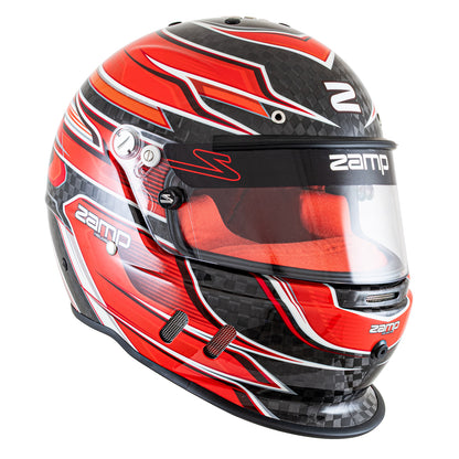 Zamp RZ-67D SNELL SA2025 Carbon Flo Red/Lt Red 2X-Large Z-20 Anti-Fog Clear Shield Color Match Series 28 Interior