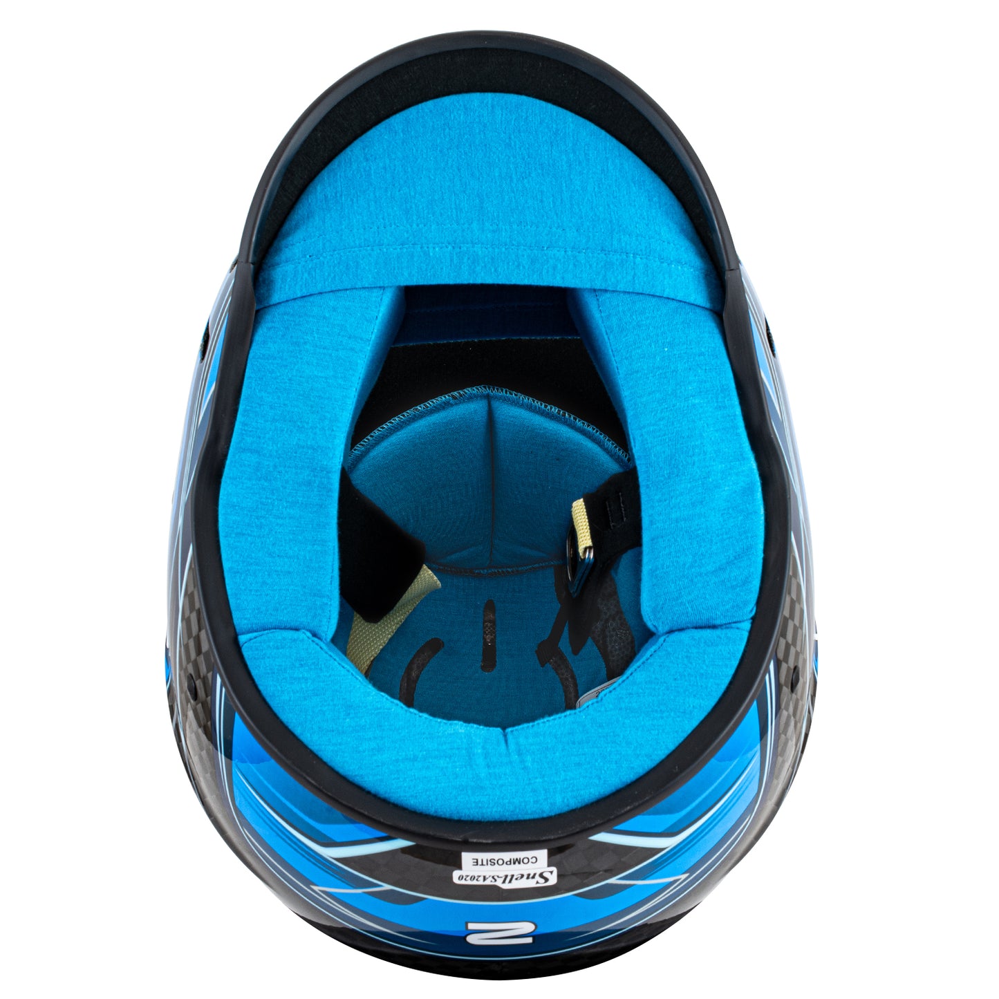 Zamp RZ-67D SNELL SA2025 Carbon Flo Blue/Lt Blue X-Large Z-20 Anti-Fog Clear Shield Color Match Series 28 Interior