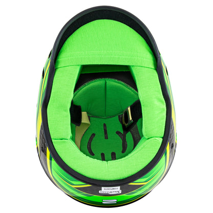 Zamp RZ-67D SNELL SA2025 Carbon Flo Green/Lt Grn Small Z-20 Anti-Fog Clear Shield Color Match Series 28 Interior