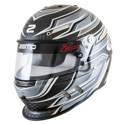 Zamp RZ-67D SNELL SA2025 Carbon Flo Gray/Lt Gray X-Small Z-20 Anti-Fog Clear Shield Color Match Series 28 Interior