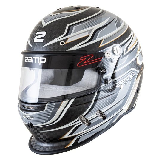 Zamp RZ-67D SNELL SA2025 Carbon Flo Gray/Lt Gray X-Small Z-20 Anti-Fog Clear Shield Color Match Series 28 Interior