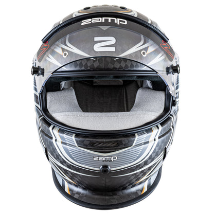 Zamp RZ-67D SNELL SA2025 Carbon Flo Gray/Lt Gray X-Small Z-20 Anti-Fog Clear Shield Color Match Series 28 Interior