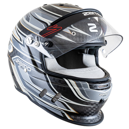 Zamp RZ-67D SNELL SA2025 Carbon Flo Gray/Lt Gray 2X-Large Z-20 Anti-Fog Clear Shield Color Match Series 28 Interior