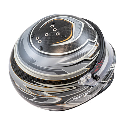 Zamp RZ-67D SNELL SA2025 Carbon Flo Gray/Lt Gray X-Large Z-20 Anti-Fog Clear Shield Color Match Series 28 Interior