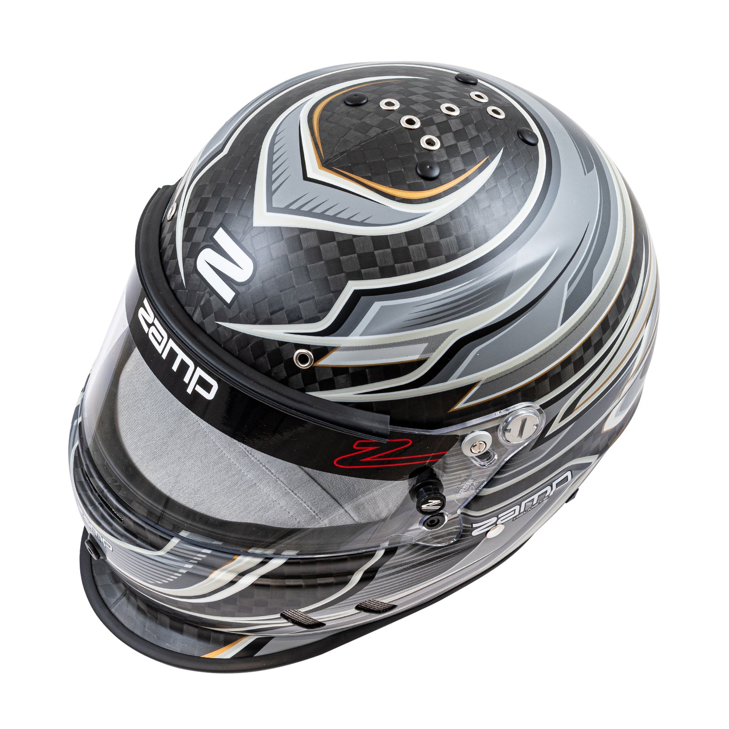 Zamp RZ-67D SNELL SA2025 Carbon Flo Gray/Lt Gray Large Z-20 Anti-Fog Clear Shield Color Match Series 28 Interior