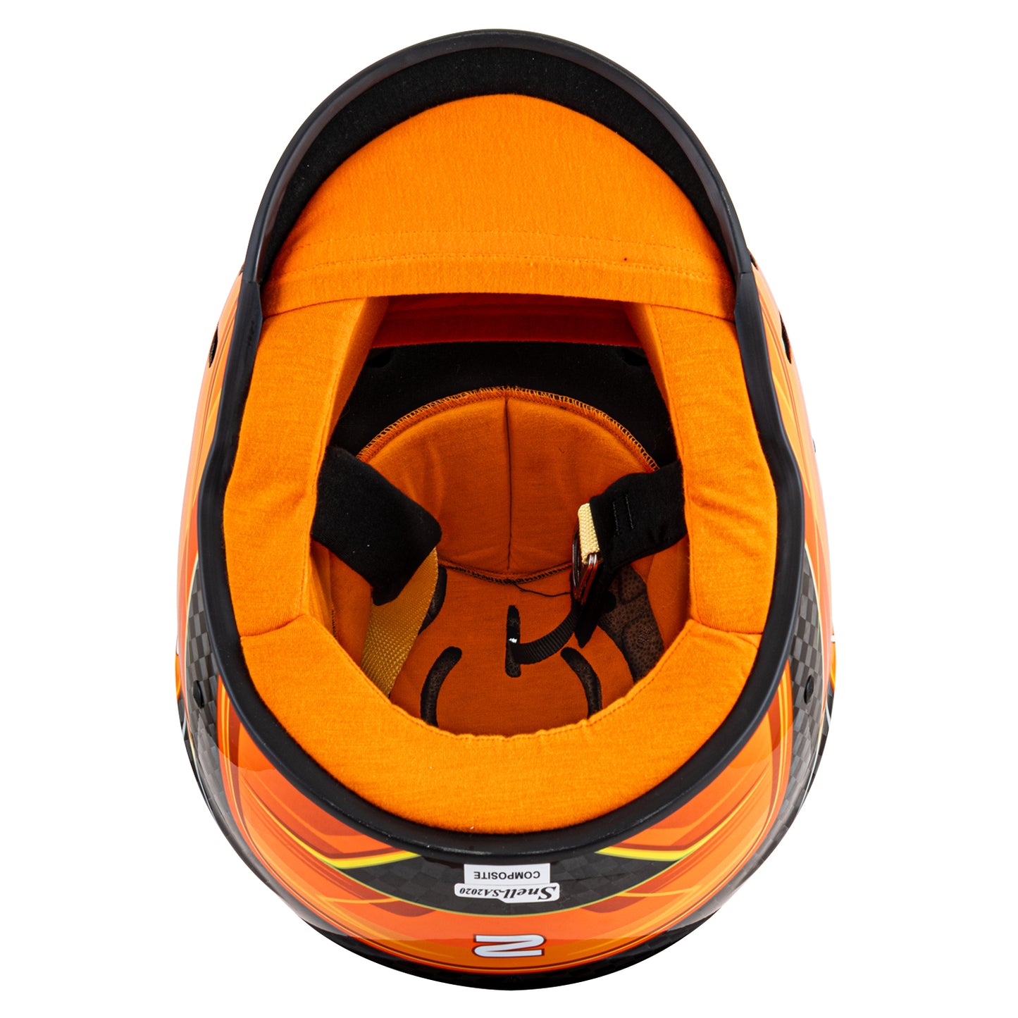 Zamp RZ-67D SNELL SA2025 Carbon Flo Org/Ylw 3X-Large Z-20 Anti-Fog Clear Shield Color Match Series 28 Interior