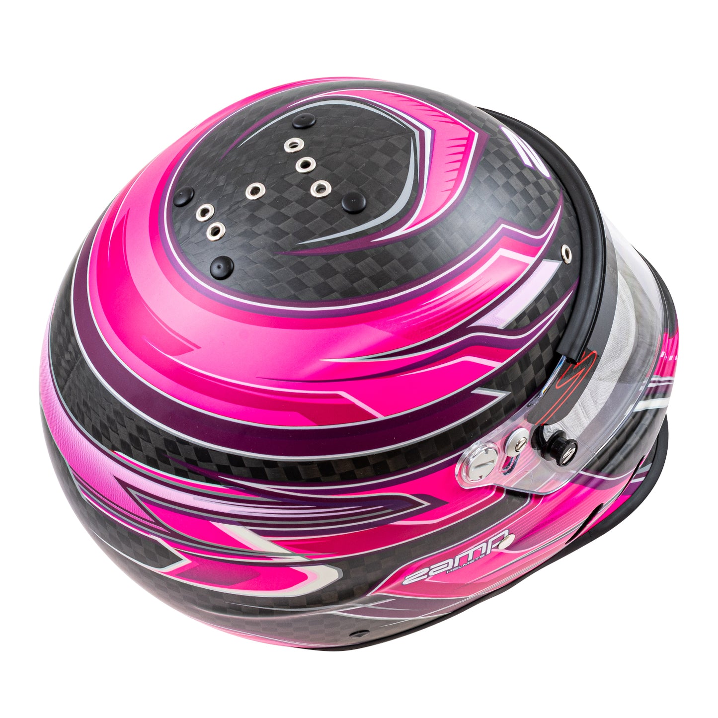 Zamp RZ-67D SNELL SA2025 Carbon Flo Pink/Pur 2X-Large Z-20 Anti-Fog Clear Shield Color Match Series 28 Interior