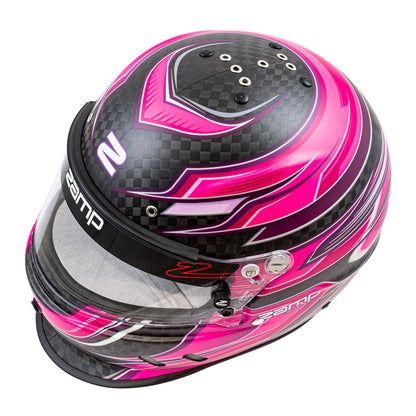 Zamp RZ-67D SNELL SA2025 Carbon Flo Pink/Pur 2X-Large Z-20 Anti-Fog Clear Shield Color Match Series 28 Interior