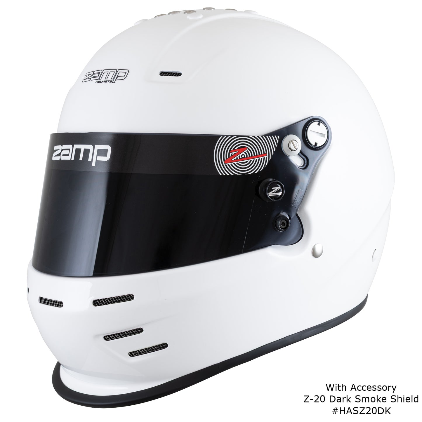Zamp RZ-38 SNELL SA2025 Gloss White Medium Z-20 Clear Shield Series 29 Interior