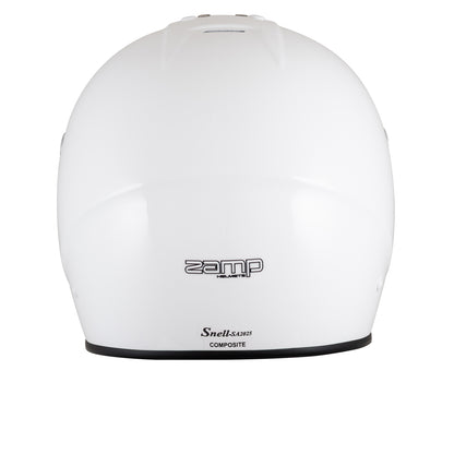 Zamp RZ-38 SNELL SA2025 Gloss White Large Z-20 Clear Shield Series 29 Interior