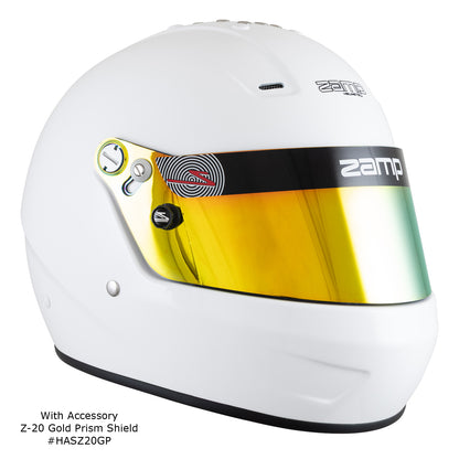 Zamp RZ-57 SNELL SA2025 Gloss White Medium Z-20 Clear Shield