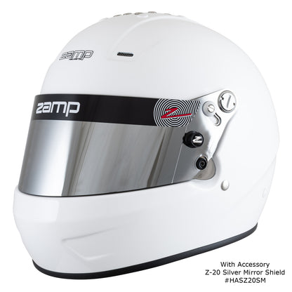 Zamp RZ-57 SNELL SA2025 Gloss White Medium Z-20 Clear Shield