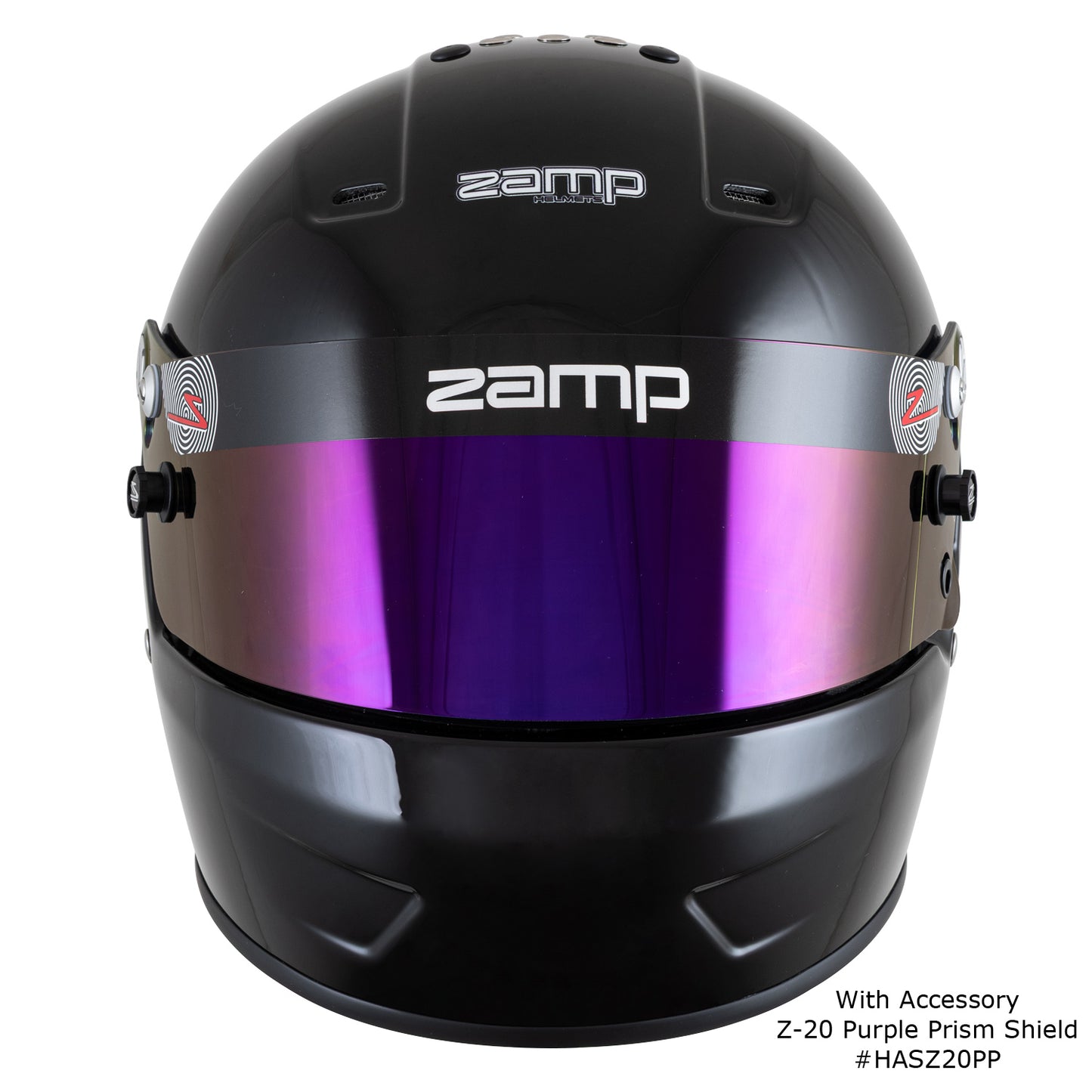 Zamp RZ-57 SNELL SA2025 Gloss Black Medium Z-20 Clear Shield