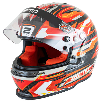 Zamp RZ-48Y Youth SNELL CMR2016 SFI 24.1 Carbon Flo Red 52cm Z-20 Clear Shield Series 30 Interior