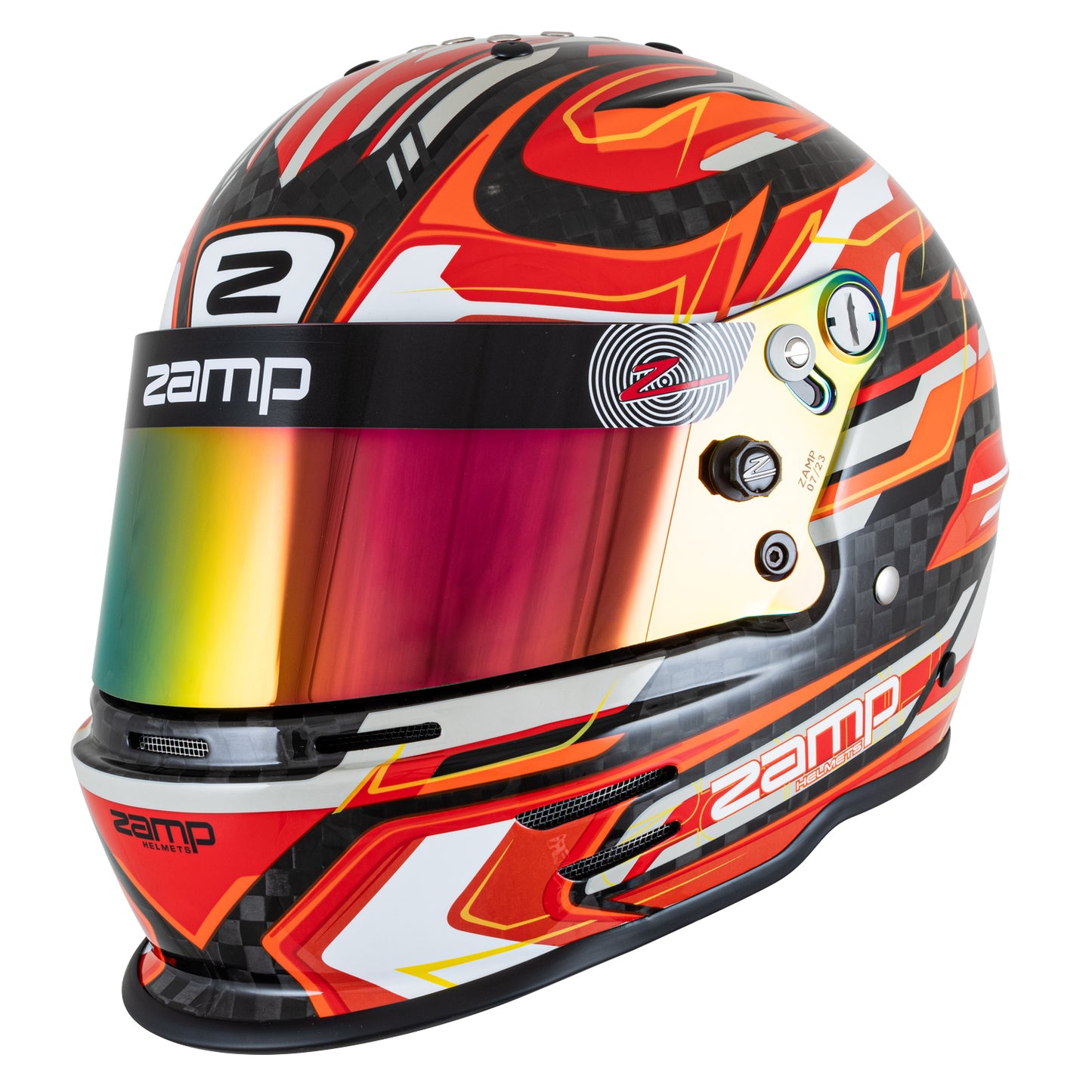 Zamp RZ-48Y Youth SNELL CMR2016 SFI 24.1 Carbon Flo Red 59cm Z-20 Clear Shield Series 30 Interior