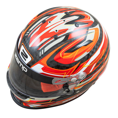 Zamp RZ-48Y Youth SNELL CMR2016 SFI 24.1 Carbon Flo Red 52cm Z-20 Clear Shield Series 30 Interior