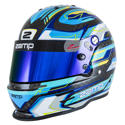Zamp RZ-48Y Youth SNELL CMR2016 SFI 24.1 Carbon Flo Blue 57cm Z-20 Clear Shield Series 30 Interior