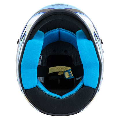 Zamp RZ-48Y Youth SNELL CMR2016 SFI 24.1 Carbon Flo Blue 52cm Z-20 Clear Shield Series 30 Interior