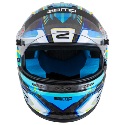 Zamp RZ-48Y Youth SNELL CMR2016 SFI 24.1 Carbon Flo Blue 56cm Z-20 Clear Shield Series 30 Interior