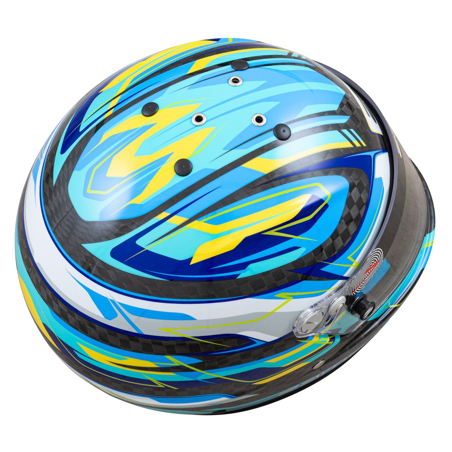 Zamp RZ-48Y Youth SNELL CMR2016 SFI 24.1 Carbon Flo Blue 56cm Z-20 Clear Shield Series 30 Interior
