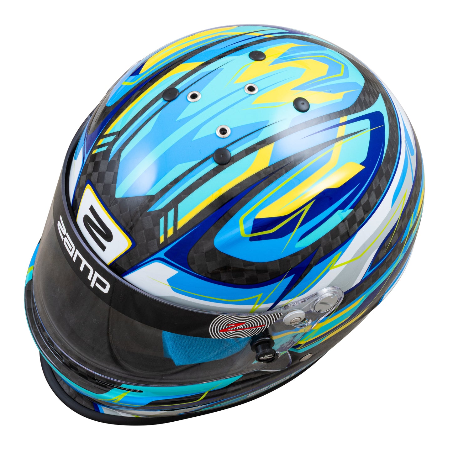 Zamp RZ-48Y Youth SNELL CMR2016 SFI 24.1 Carbon Flo Blue 54cm Z-20 Clear Shield Series 30 Interior