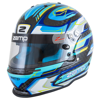 Zamp RZ-48Y Youth SNELL CMR2016 SFI 24.1 Carbon Flo Blue 54cm Z-20 Clear Shield Series 30 Interior