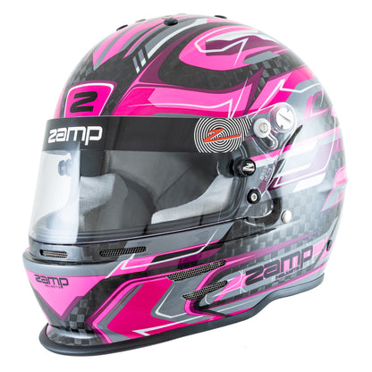 Zamp RZ-48Y Youth SNELL CMR2016 SFI 24.1 Carbon Flo Pink 59cm Z-20 Clear Shield Series 30 Interior
