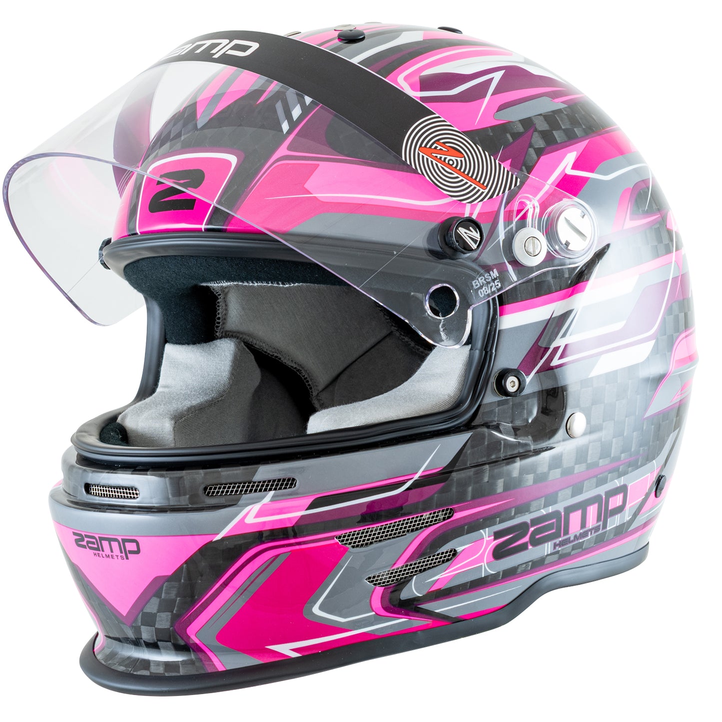 Zamp RZ-48Y Youth SNELL CMR2016 SFI 24.1 Carbon Flo Pink 54cm Z-20 Clear Shield Series 30 Interior