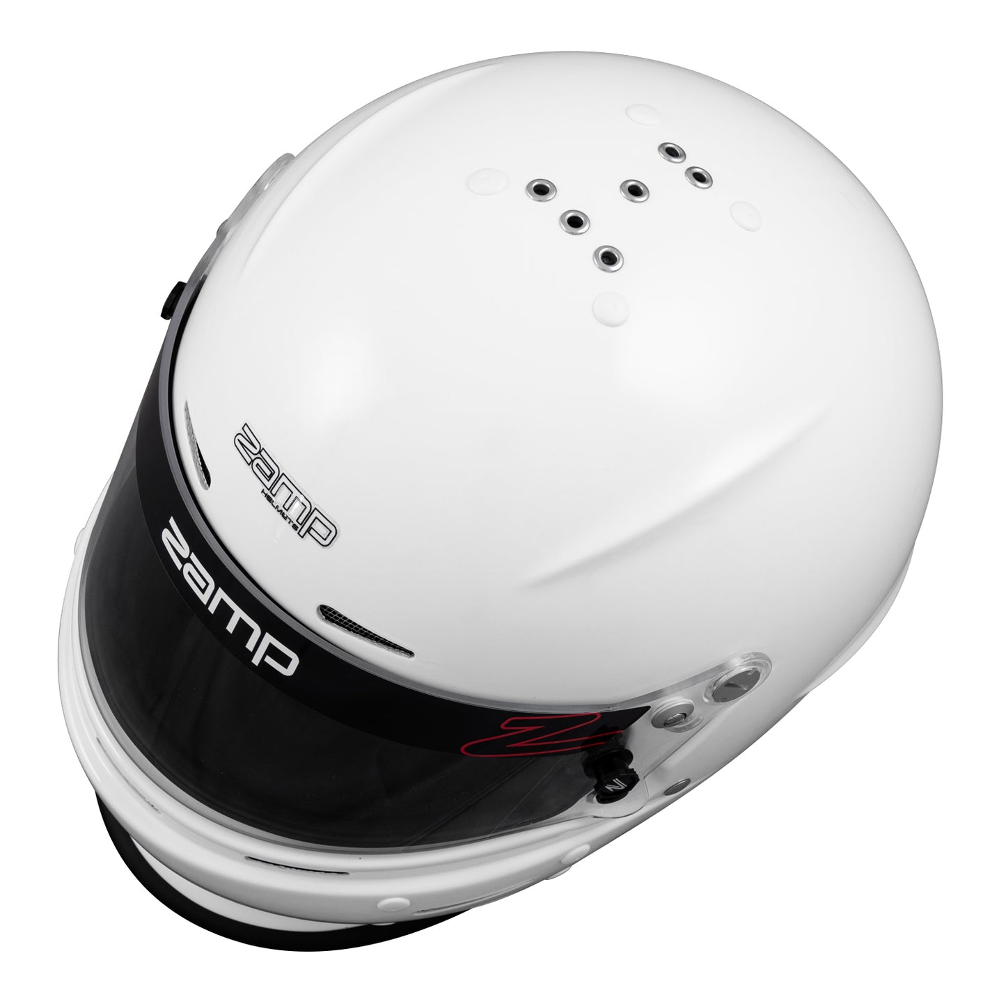 Zamp RZ-63S SNELL SA2025 Gloss White X-Large Z-20 Clear Shield Series 31 Cheek Pads Series 28 Crown Liner