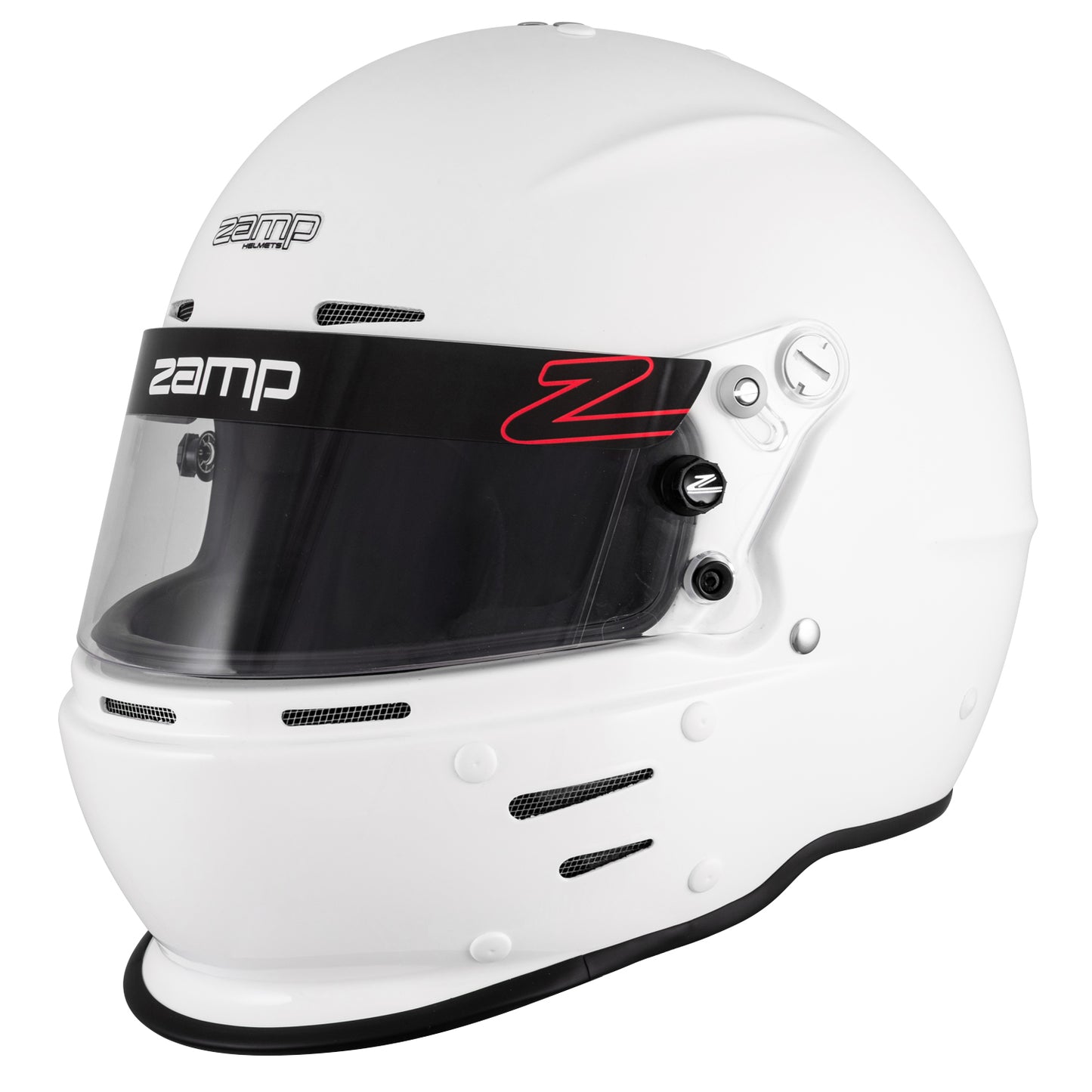 Zamp RZ-63S SNELL SA2025 Gloss White Medium Z-20 Clear Shield Series 31 Cheek Pads Series 28 Crown Liner