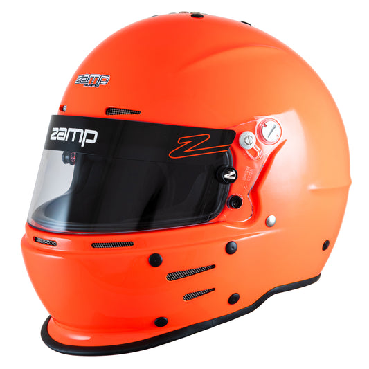 Zamp RZ-63S SNELL SA2025 Flo Orange Large Z-20 Clear Shield Series 31 Cheek Pads Series 28 Crown Liner