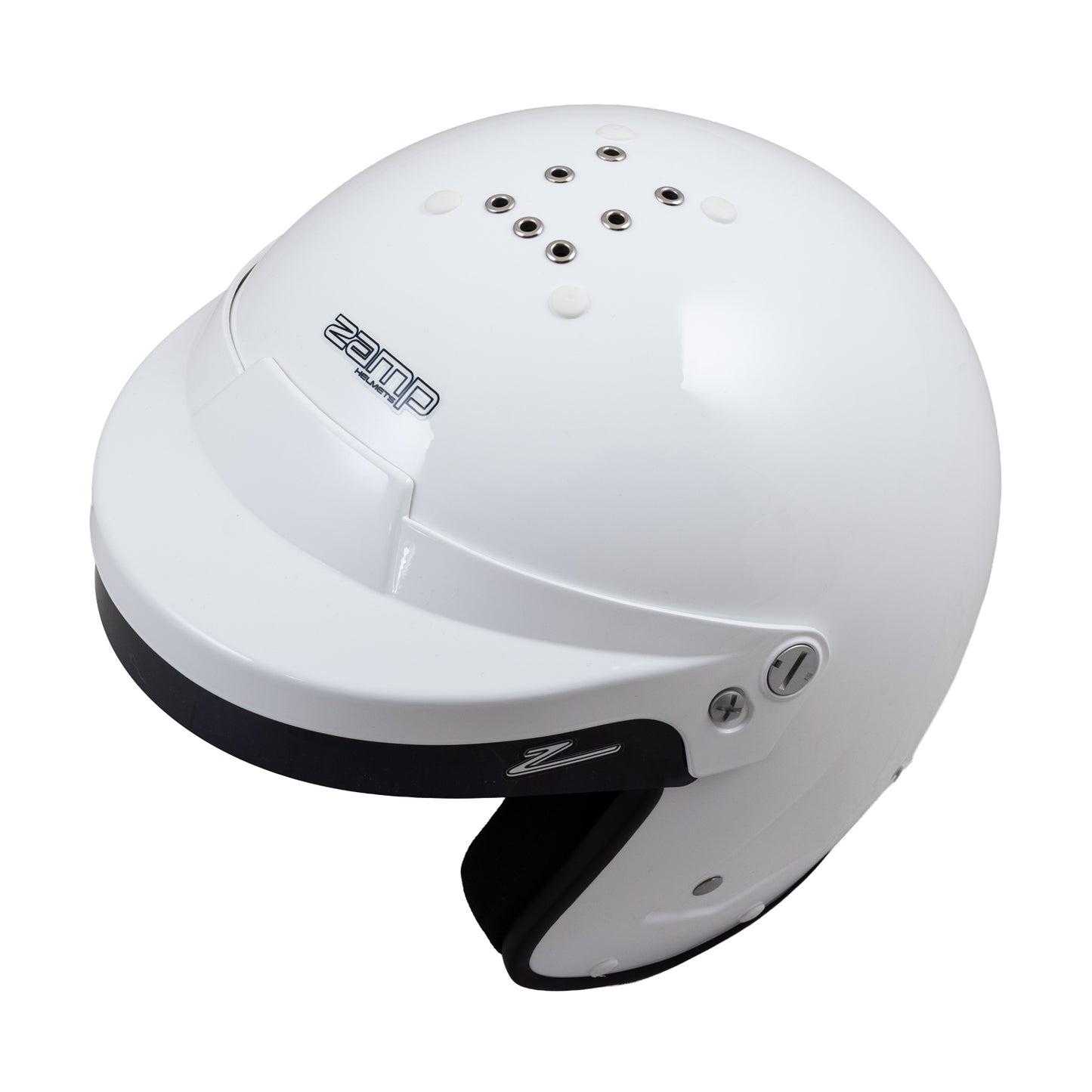 Zamp RZ-19S Snell SA2025 Gloss White Large Z-20 Series Gloss White Visor Series 32 Interior