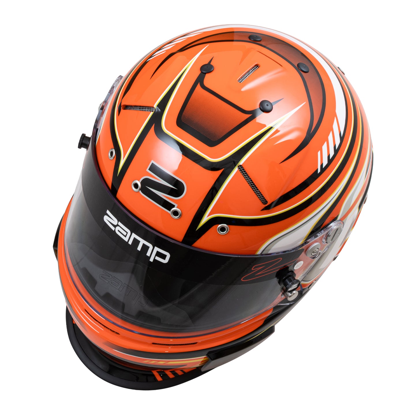 Zamp RZ-70F SNELL SA2025 Orange Graphic Small Z-20 Clear Shield Series 28 Interior