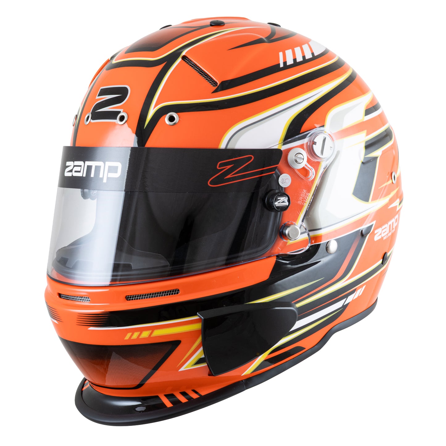 Zamp RZ-70F SNELL SA2025 Orange Graphic Large Z-20 Clear Shield Series 28 Interior