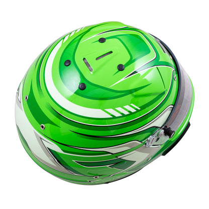 Zamp RZ-70F SNELL SA2025 Green Graphic Medium Z-20 Clear Shield Series 28 Interior