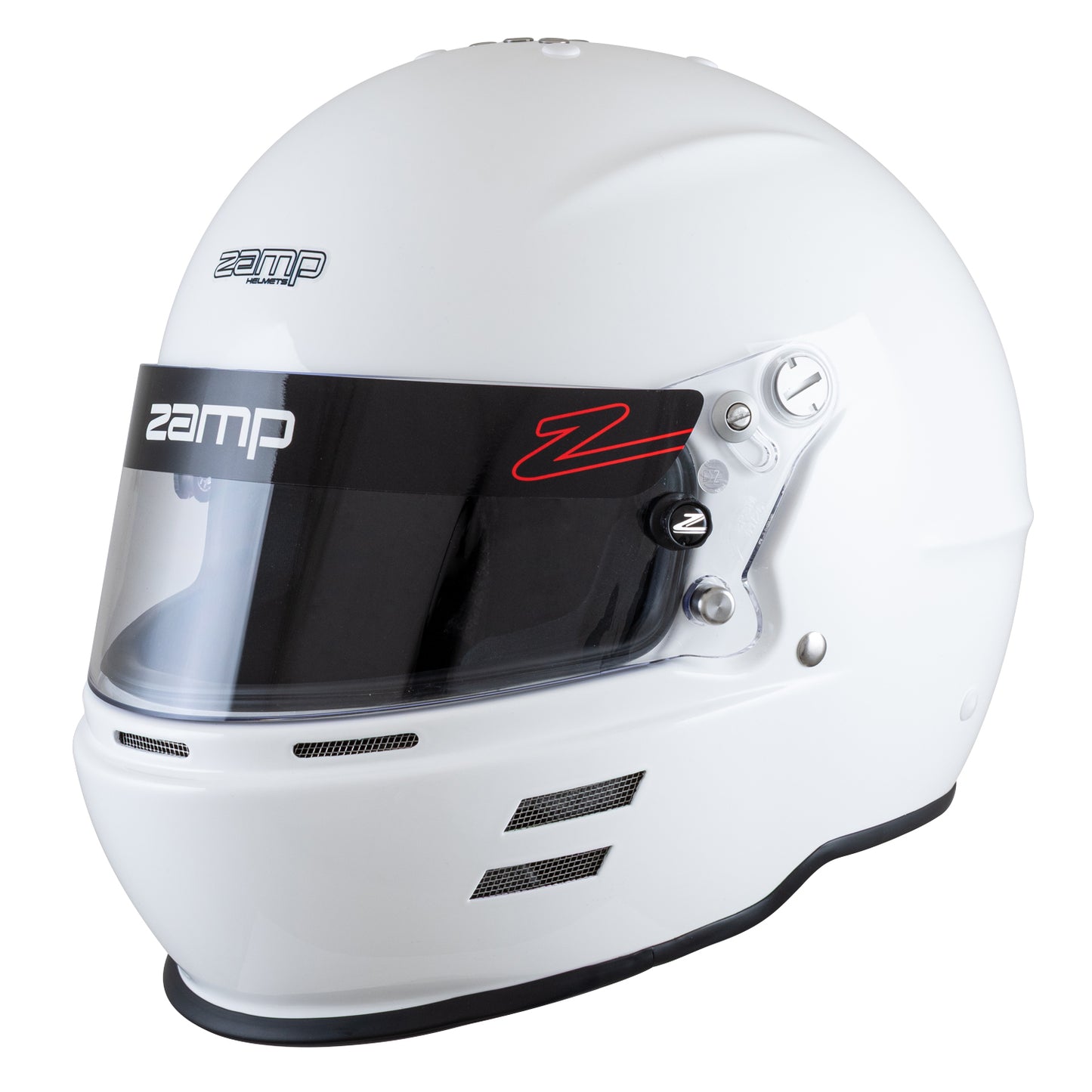 Zamp RZ-61F FIA8859-2024 Gloss White X-Small Z-20 Clear Shield Series 31 Cheek Pads Series 28 Crown Liner