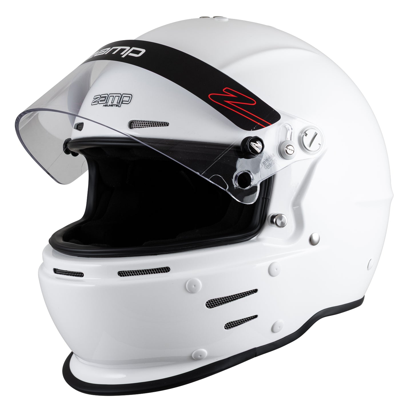 Zamp RZ-63F SNELL SA2025/FIA8859-2024 Gloss White Medium Z-20 Clear Shield Series 31 Cheek Pads Series 28 Crown Liner