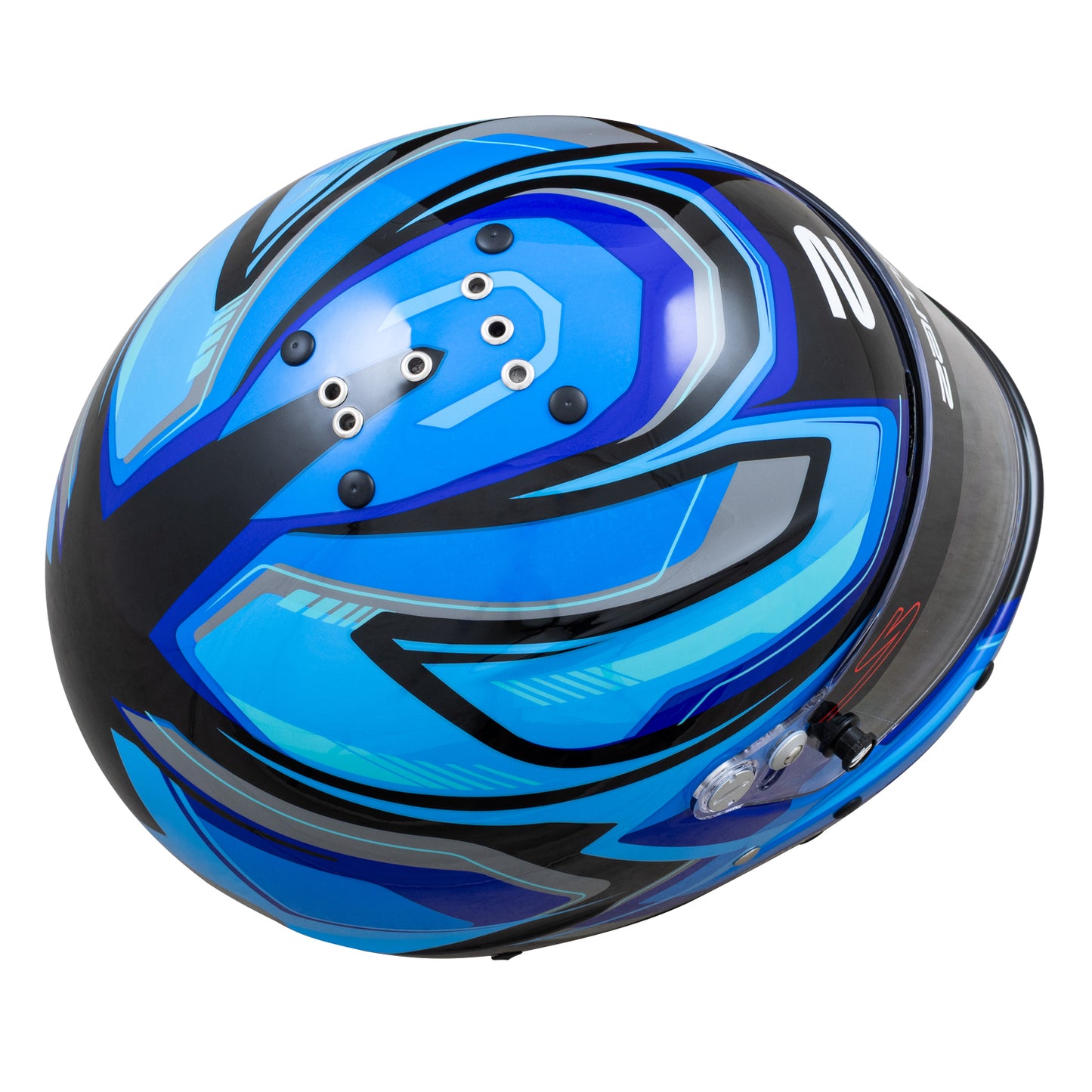 Zamp RZ-63F SNELL SA2025/FIA8859-2024 Blue/Black Graphic Large Z-20 Clear Shield Series 31 Cheek Pads Series 28 Crown Liner