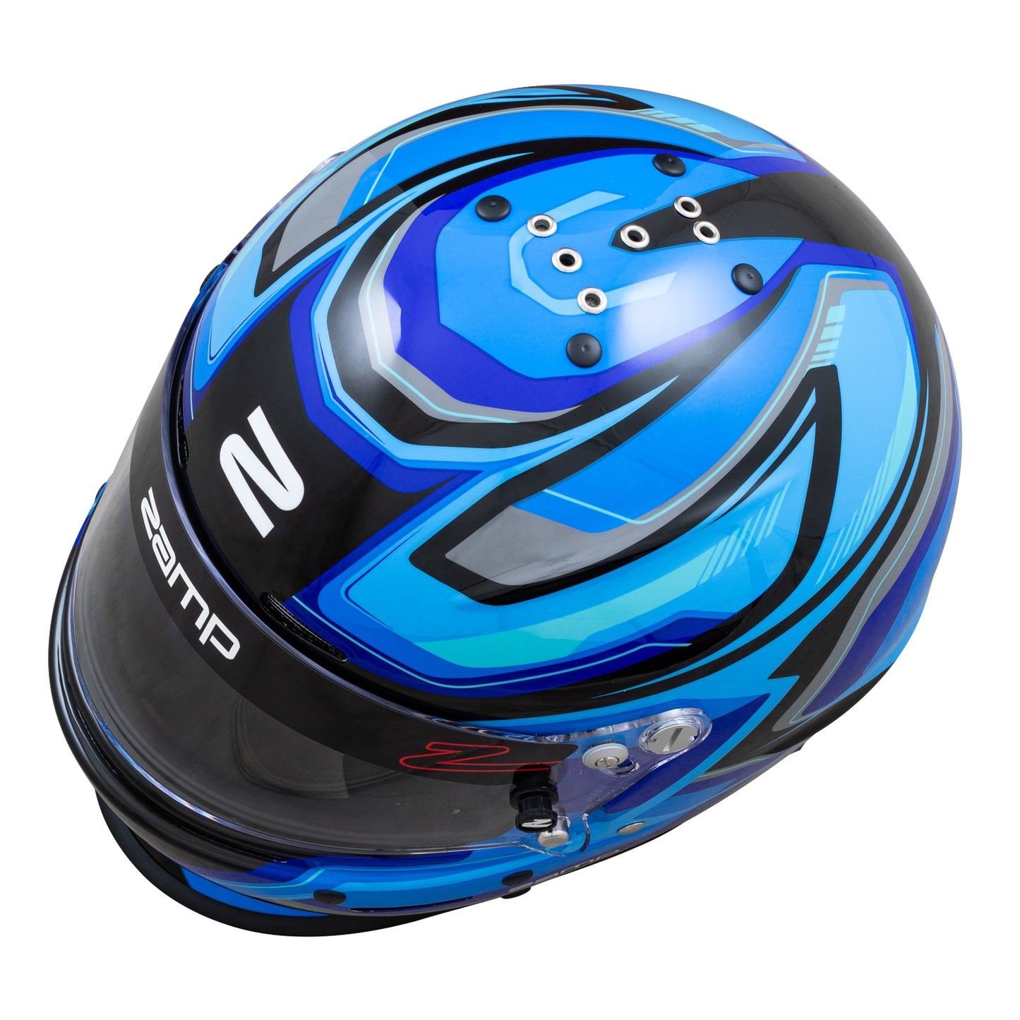 Zamp RZ-63F SNELL SA2025/FIA8859-2024 Blue/Black Graphic Medium Z-20 Clear Shield Series 31 Cheek Pads Series 28 Crown Liner