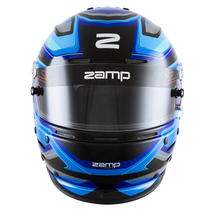 Zamp RZ-63F SNELL SA2025/FIA8859-2024 Blue/Black Graphic Large Z-20 Clear Shield Series 31 Cheek Pads Series 28 Crown Liner