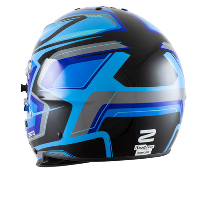 Zamp RZ-63F SNELL SA2025/FIA8859-2024 Blue/Black Graphic Large Z-20 Clear Shield Series 31 Cheek Pads Series 28 Crown Liner