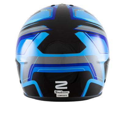 Zamp RZ-63F SNELL SA2025/FIA8859-2024 Blue/Black Graphic Large Z-20 Clear Shield Series 31 Cheek Pads Series 28 Crown Liner