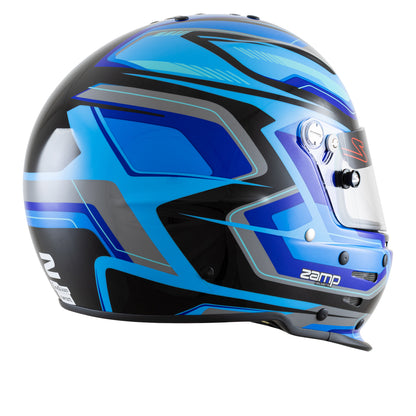 Zamp RZ-63F SNELL SA2025/FIA8859-2024 Blue/Black Graphic Medium Z-20 Clear Shield Series 31 Cheek Pads Series 28 Crown Liner