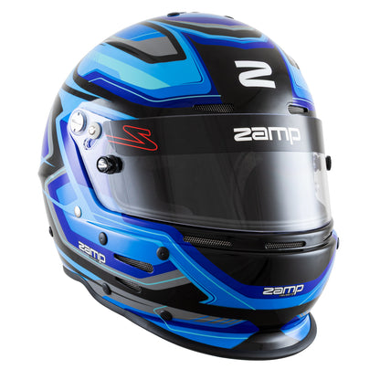 Zamp RZ-63F SNELL SA2025/FIA8859-2024 Blue/Black Graphic Medium Z-20 Clear Shield Series 31 Cheek Pads Series 28 Crown Liner